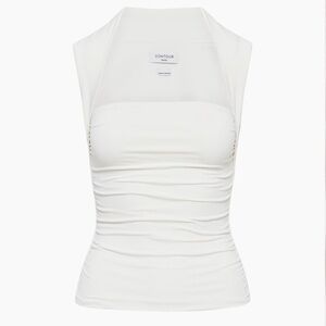 Aritzia contour flourish top Second-skin ruched squareneck tank top M Medium
